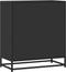 vidaXL - Dressoir - 68x35x76 - cm - bewerkt - hout - en - metaal - zwart