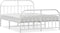 vidaXL - Bedframe - met - hoofd- - en - voeteneinde - metaal - wit - 150x200 - cm