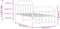 vidaXL - Bedframe - met - hoofd- - en - voeteneinde - metaal - wit - 100x190 - cm