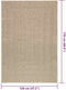 vidaXL - Vloerkleed - ZIZUR - beige - binnen - en - buiten - 120x170 - cm - jute - look