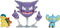 Pokémon Battle Figure Set Shinx Haunter Cyndaquil W15