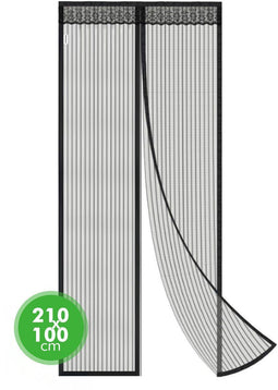 Travelhawk Magnetisch Vliegengordijn - Deurhor 210x100 cm - Automatische magneetsluiting - Zwart