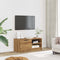 vidaXL - Tv-meubel - 80x35x36,5 - cm - bewerkt - hout - artisanaal - eikenkleur