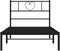 vidaXL - Bedframe - met - hoofdbord - metaal - zwart - 100x190 - cm