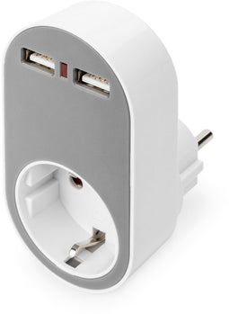 Digitus DA-70617 - Adapter - 2x USB-A - Grijs