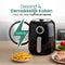 Emerio AF-125770 - Heteluchtfriteuse - 3,2L - 1450W - Regelbare Thermostaat 80-200ºC - Timerfunctie 30 min - Cool Touch - BPA-vrij - Zwart