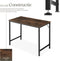 tectake® Jenkins - Bureau - Industrieel design - Houten bureaublad - Donkerbruin - Afmetingen (LxBxH) 100 x 50 x 75,5 cm