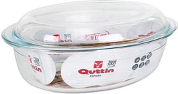Quttin glazen ovenschaal met deksel 4 L - 33x20x13cm - hoogwaardig borosilicaatglas, -40°C tot 500°C - oven-, magnetron-, diepvries en vaatwasser veilig