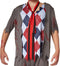 dressforfun - Griezelige schooljongen 128 (7-8y) - Halloween kostuum met nep bloed - zwart-rood