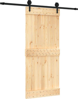 vidaXL - Schuifdeur - met - beslag - 90x210 - cm - massief - grenenhout
