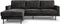 Tower living cambridge 2,5-al/ar + chaise r/l - adore 029 anthracite grey