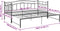 vidaXL - Slaapbankframe - uittrekbaar - metaal - zwart - 90x200 - cm