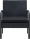 vidaXL - Tuinstoel - met - kussen - poly - rattan - zwart