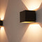 Atmooz - Wandlamp Gerona - Industrieel - Woonkamer / Slaapkamer - Zwarte Buitenkant - Gouden Binnenkant - Hoogte 14cm - Metaal