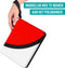 NAPI Verzamelmap - Binder Map voor 400 Kaarten - 4 Pocket - Kunstleer - Ritssluiting - A5 Formaat - Rood/Wit