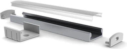 SLIMLINE WIDE - 8 mm - ALUMINIUMPROFIEL VOOR LEDSTRIP - GEANODISEERD ALUMINIUM - ZILVER - 2 m