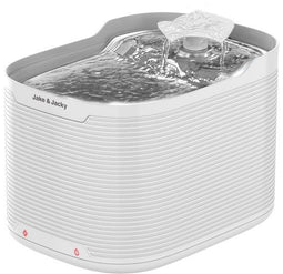 Jake and Jacky Drinkfontein RVS Draadloos - Sensorfunctie - Fluisterstil - 2,5L - Wit