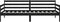 vidaXL - Bedbank - massief - grenenhout - zwart - 90x200 - cm
