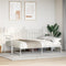 vidaXL - Ligbedframe - met - Opberglade - Wit - 75x190 - cm - Staal