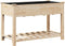 vidaXL - Tuinbak - met - Rek - 115x59x76 - cm - Massief - Houten - Vuurhout