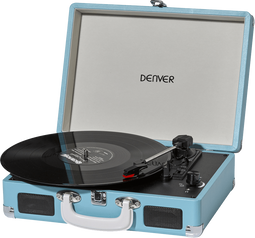 Denver VPL-120 - USB Platenspeler met Ingebouwde Speakers - Auto-stop Functie - Blauw