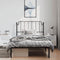 vidaXL - Bedframe - met - hoofdbord - metaal - zwart - 100x200 - cm