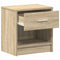 vidaXL - Nachtkastjes - 2 - st - met - lade - 39x28x41 - cm - sonoma - eikenkleurig