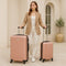 Slazenger Kofferset 2 Delig - Ruimbagage Koffer (71L) en Handbagage Trolley (26L) - Hardcase met Cijferslot - Roze (2 delig)