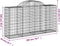 vidaXL - Schanskorven - 6 - st - gewelfd - 200x50x100/120 - cm - ijzer