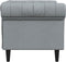Fauteuil Chesterfield-stijl stof lichtgrijs