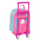 Schoolrugzak met Wielen Gabby's Dollhouse Confetti Roze Turkoois 22 x 27 x 10 cm