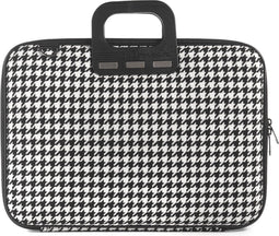 Bombata 15 inch Laptoptas 'Pied de Poule' - 15,6 inch - Stof - Zwart