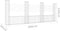 vidaXL - Schanskorf - U-vormig - met - 4 - palen - 380x20x150 - cm - ijzer