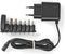 Nedis Universele AC-Stroomadapter - 12.5 W - 5 V DC - 1.60 m - 2.5 A - 8 plug(s) - Zwart