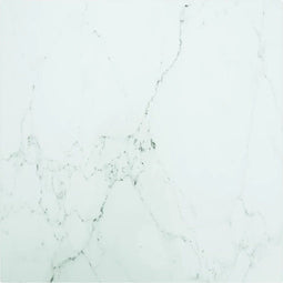 vidaXL - Tafelblad - 50x50 - cm - 6 - mm - gehard - glas - met - marmeren - design - wit