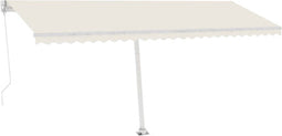 vidaXL - Luifel - vrijstaand - handmatig - uittrekbaar - 500x350 - cm - crèmekleurig