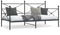 vidaXL - Slaapbank - zonder - matras - 107x203 - cm - staal - zwart