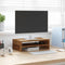 vidaXL - Monitorstandaard - 42x24x13 - cm - bewerkt - hout - oud - houtkleurig