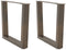 vidaXL - Eettafelpoten - 2 - st - V-vormig - 50x(42-43,3) - cm - staal - naturel
