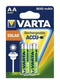 Varta Recharge Accu Solar - AAA (HR03) Oplaadbare Batterijen 550 mAh - Zilver (2 stuks)