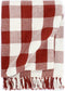 vidaXL - Plaid - geblokt - 125x150 - cm - katoen - steenrood