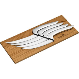 Déglon Meeting® - 4 Steakmessen Set met Eikenhouder - Kunst Ontmoet Functie
