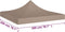 vidaXL - Partytentdak 270 g/m² - 2x2 m UV- en waterbestendig - taupe