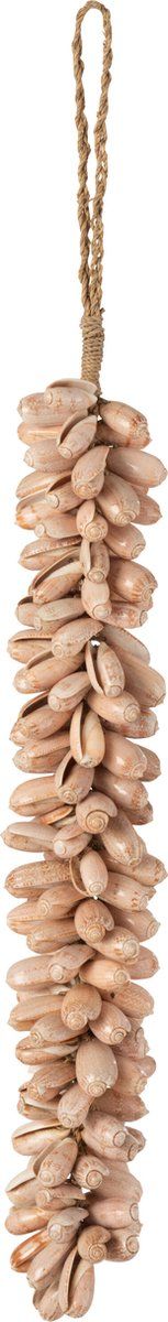 J-Line Mona Schelpen hanger - natuursteen - roze - 2 stuks