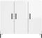 vidaXL - Dressoir - 90x34x80 - cm - bewerkt - hout - hoogglans - wit