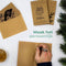 Giftmas Kerst Collectie - Wenskaarten Set - 36 Groetenkaarten met 12 Designs - Bruin kraft