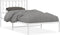 vidaXL - Bedframe - met - hoofdbord - metaal - wit - 100x200 - cm