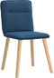 vidaXL - Eetkamerstoelen - 2 - st - stof - blauw