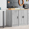 vidaXL - Garagekast - 40x51x85 - cm - massief - grenenhout - grijs - sonoma