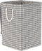 Wasmand DKD Home Decor Pied-de-poule 36 x 36 x 55 cm Grijs Blauw Geel (3 Stuks)